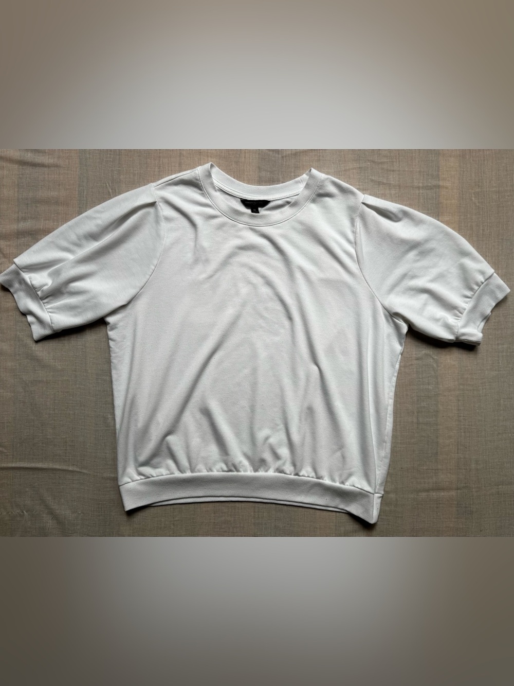White Short-Sleeve Pullover Top